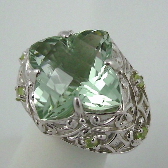 Victoria Wieck 6.1ct Prasiolite & Peridot Ring - Picture 7 of 8